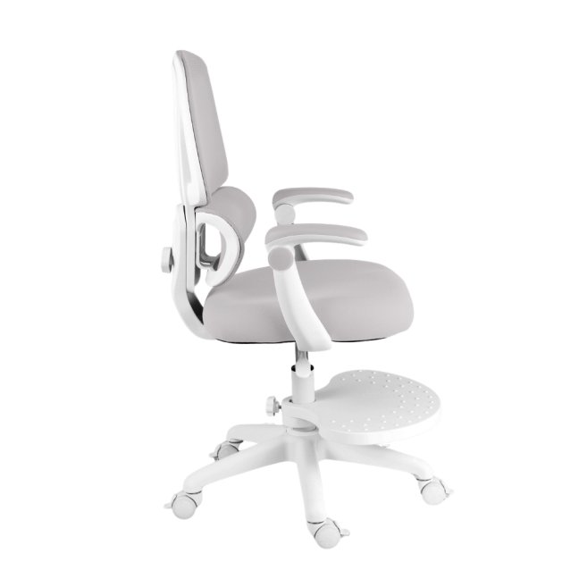 Dětská otočná židle Neoseat JUNI 023 — látka, pratelný potah, šedá