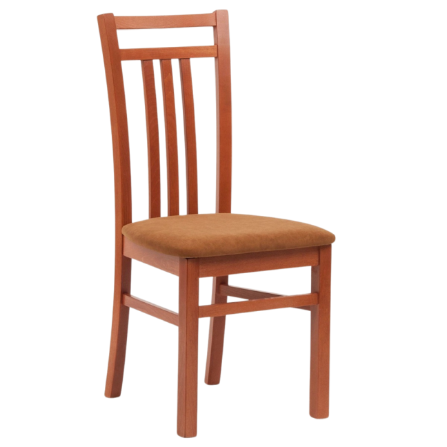 Jídelní čalouněná židle LOTY — masiv, látka, více barev - Moření jídelní židle: Třešeň, Barva čalounění látkou VELVET: Velvet terracotta 44