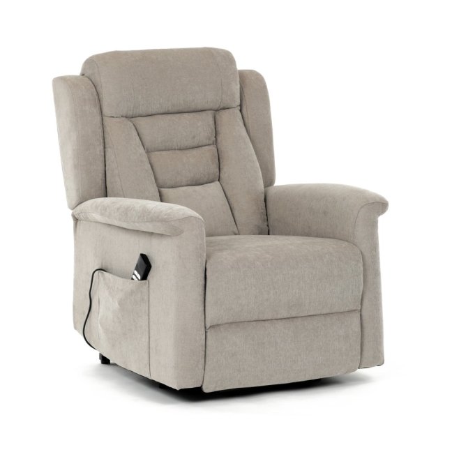 TV křeslo SARGON s elektrickým polohováním — 2 motory, látka, béžová