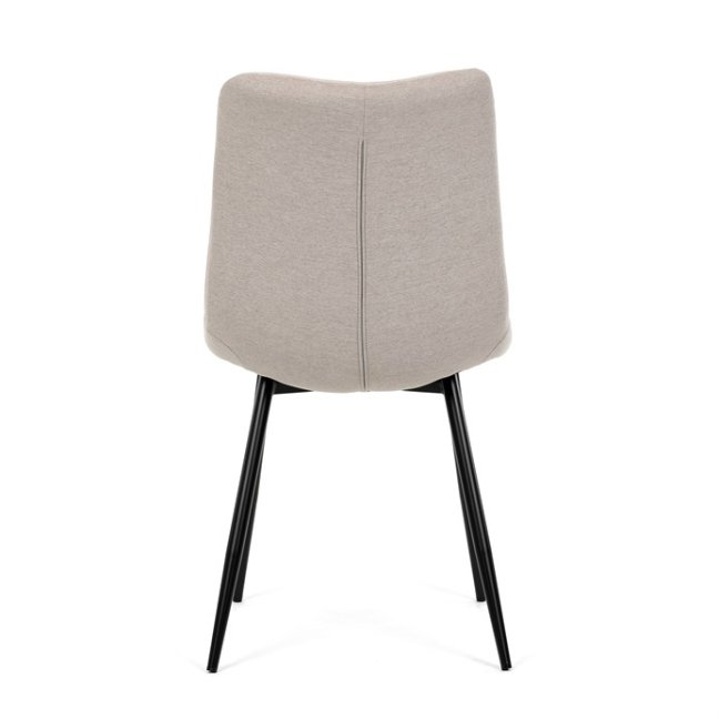 Jídelní židle DAEMON — kov, látka, černá / cappuccino