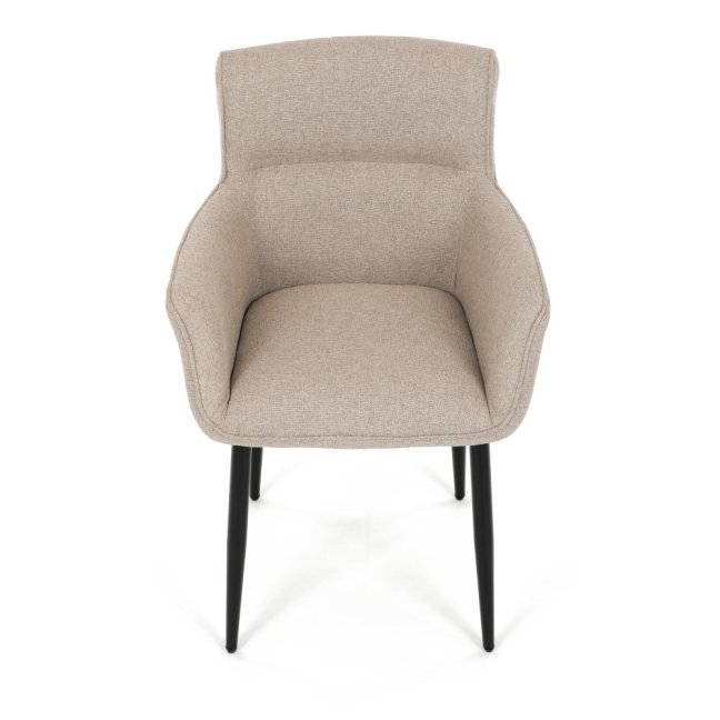 Jídelní křeslo JIMBO — kov, látka, béžová