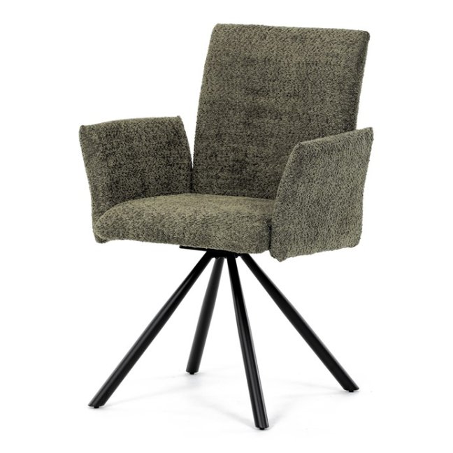 Jídelní otočné křeslo MANKA — kov, látka, více barev - Barevné varianty jídelního křesla MANKA: Šedá