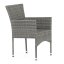 Zahradní křeslo BRIGITA — kov, umělý ratan, šedá