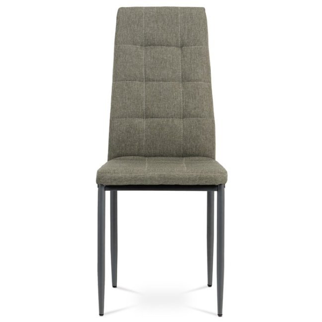 Jídelní židle LALI — kov, látka, běžová / hnědá