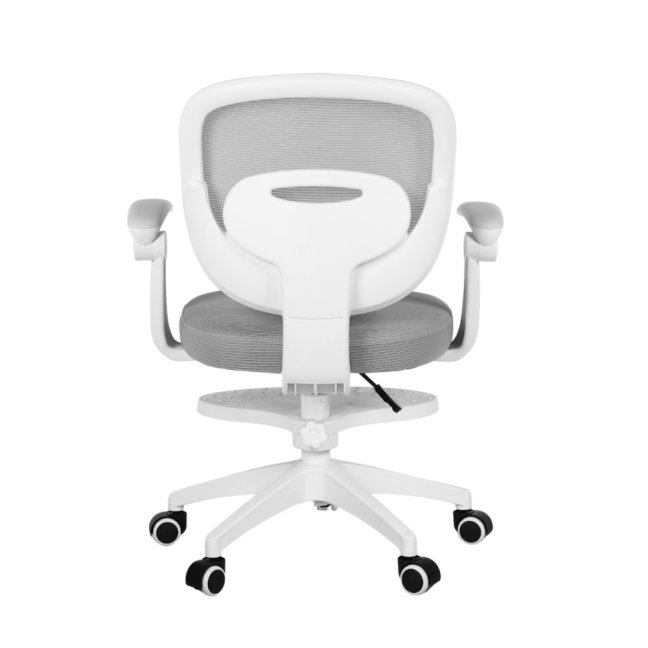 Dětská otočná židle Neoseat JUNI 008 s podnoží — látka, šedá