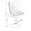 Barová židle ESTEL — kov, samet, šedá