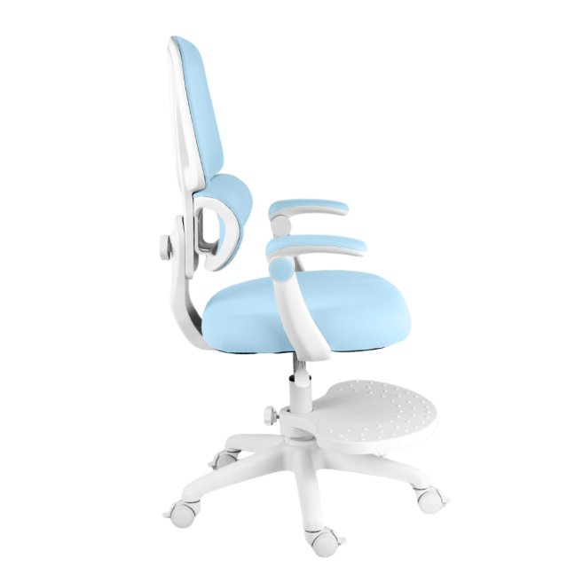 Dětská otočná židle Neoseat JUNI 023 — látka, pratelný potah, modrá