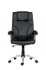 Kancelářské křeslo MIAMI PLUS — ekokůže, černá, nosnost 130 kg