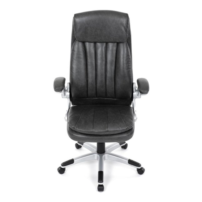 Kancelářské křeslo KURO — ekokůže, šedá