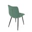Jídelní židle DAEMON — kov, látka, černá / zelená