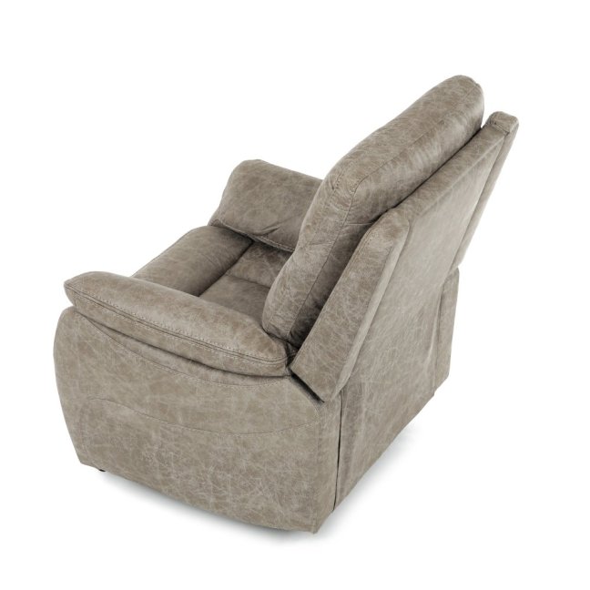 Relaxační polohovací TV křeslo NORBERT — látka, béžová, nosnost 150 kg