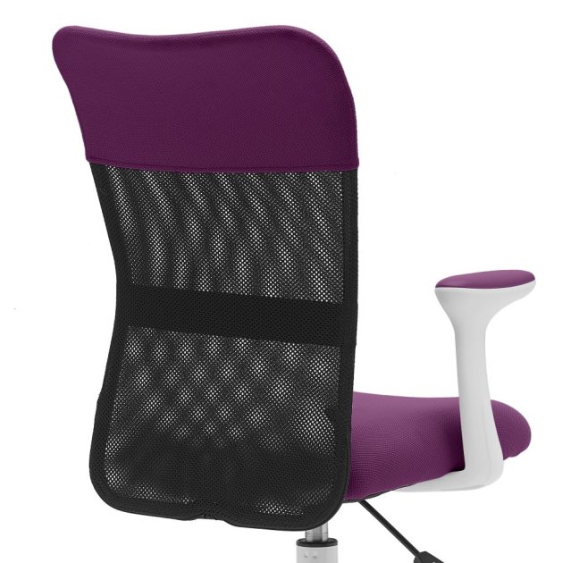 Dětská židle Neoseat MONKEY WHITE s podnoží — látka, bílá / fialová