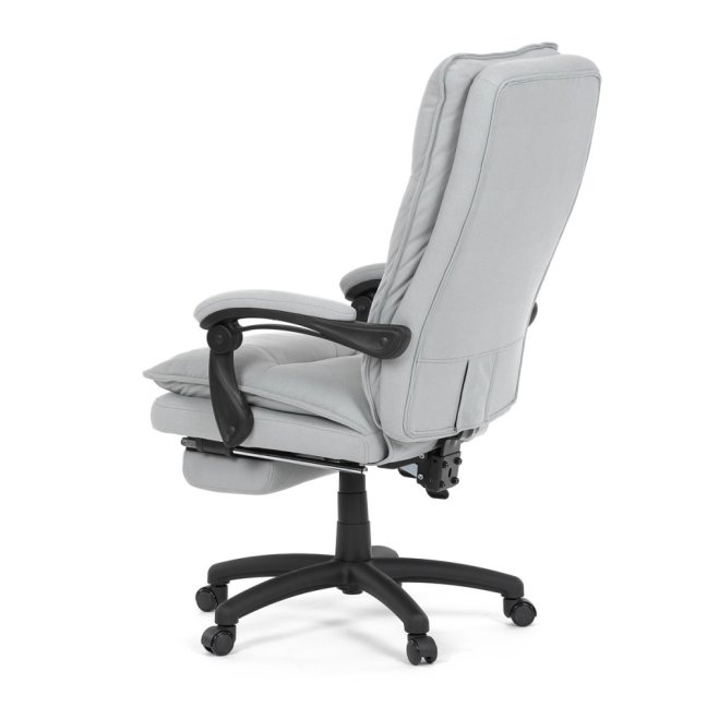 Kancelářské křeslo TITUS s podnožkou — látka, světle šedá
