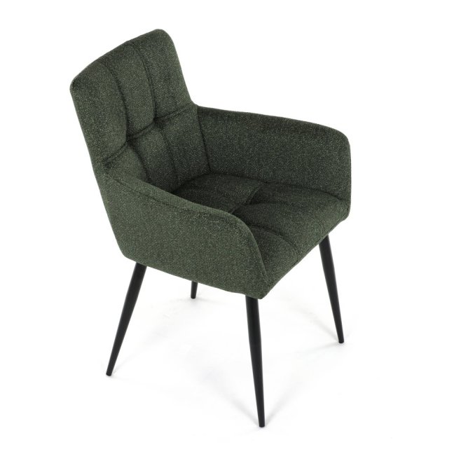 Jídelní křeslo LYON — kov, látka, více barev - Barevné varianty jídelního křesla LYON: Tmavě šedá