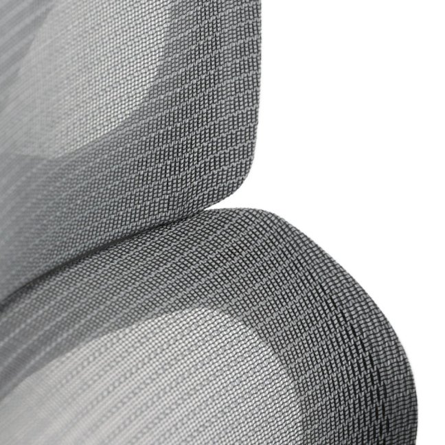 Kancelářská ergonomická židle GRANT II — síť, látka, šedá