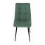 Jídelní židle DAEMON — kov, látka, černá / zelená