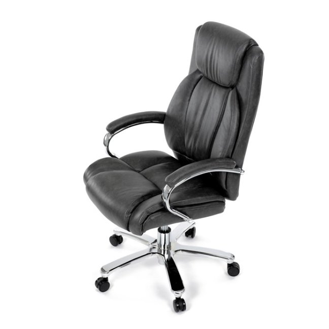 Kancelářské křeslo RYZAR — ekokůže, šedá