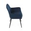 Jídelní křeslo CINDY — samet, černá / více barev - Barevné varianty židle CINDY: Modrá