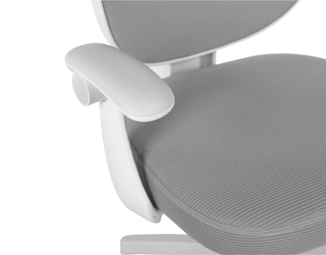 Dětská otočná židle Neoseat JUNI 008 s podnoží — látka, šedá