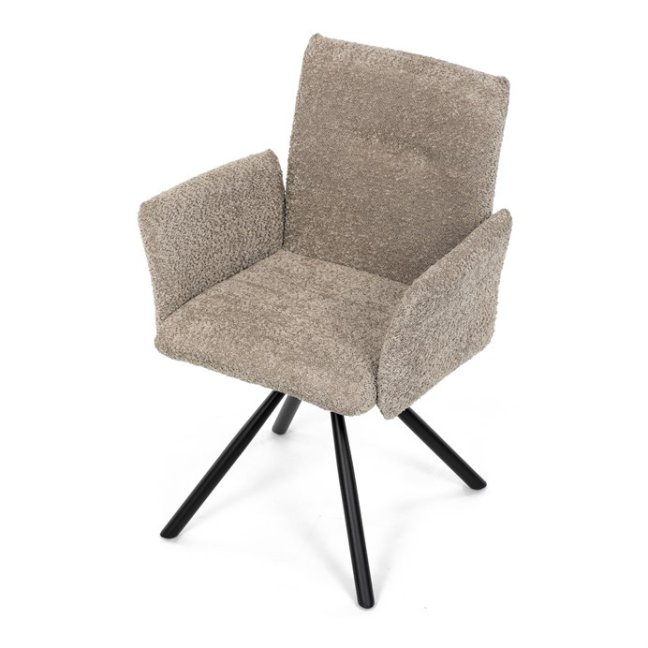 Jídelní otočné křeslo MANKA — kov, látka, více barev - Barevné varianty jídelního křesla MANKA: Šedá