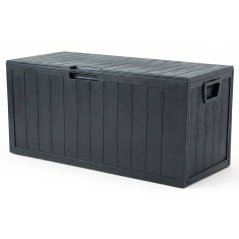 Zahradní úložný box STRANGE — 112x49x54 cm, plast, šedá