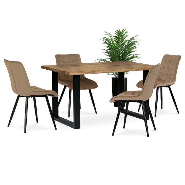 Jídelní židle STELLA — kov, samet, více barev - Barevné varianty jídelní židle STELLA: Modrá