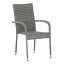 Zahradní křeslo SELEN — kov, umělý ratan, šedá