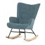 Houpací křeslo FABIAN III — látka, modro-zelená