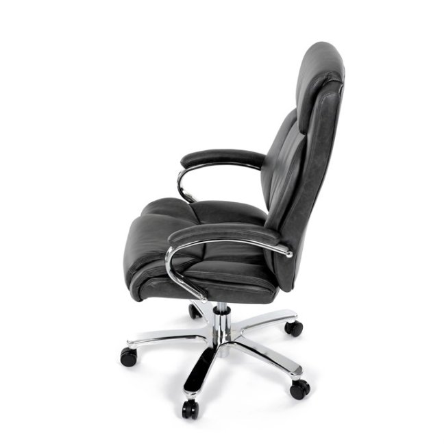 Kancelářské křeslo RYZAR — ekokůže, šedá