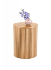Konferenční stolek WOODY S — 40x40x50 cm, masiv, MDF, přírodní