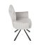 Jídelní otočné křeslo KIKI — kov, manšestr, krémová