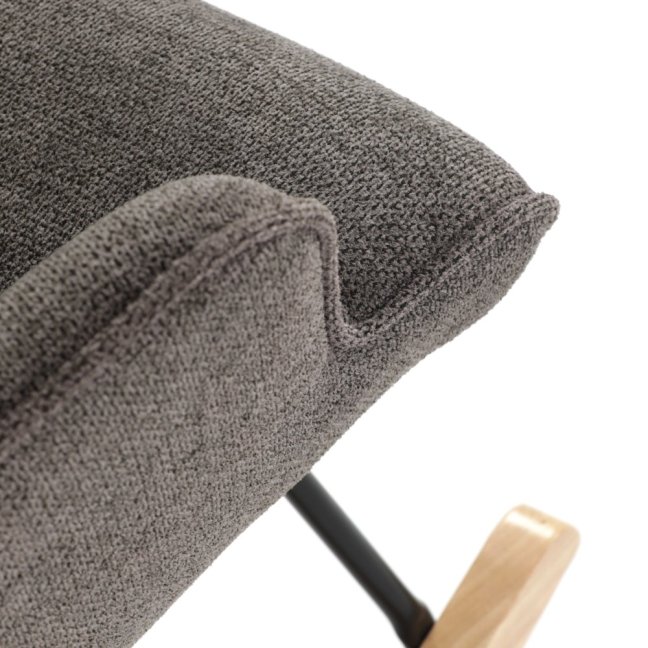 Houpací křeslo FABIAN — látka, šedá