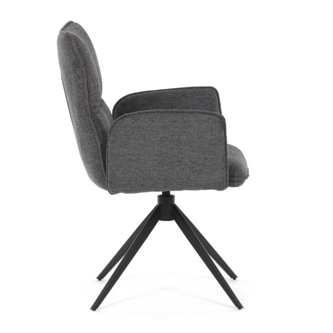 Jídelní otočné křeslo AMALI — kov, látka, více barev