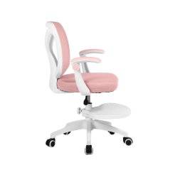 Dětská otočná židle Neoseat JUNI 010 s podnoží — látka, růžová