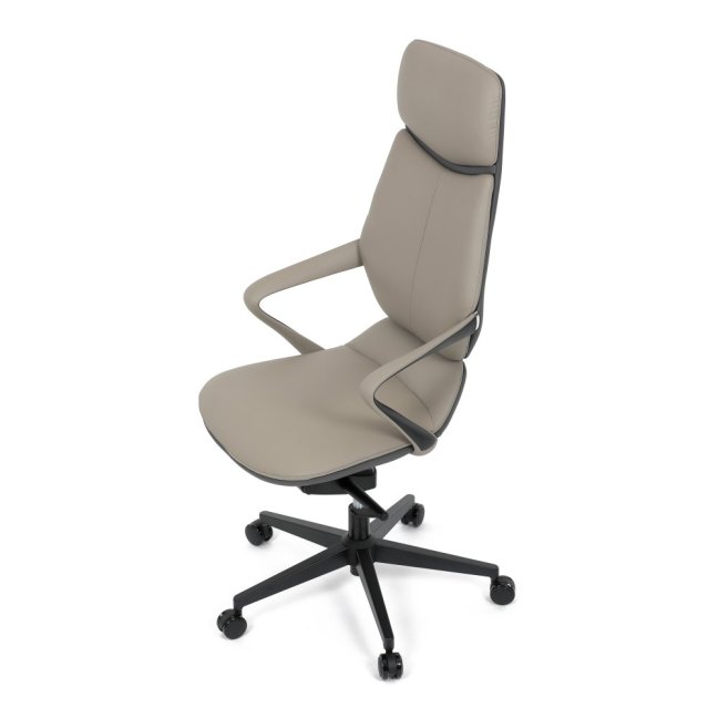 Kancelářské křeslo ZOTTO — ekokůže, šedá