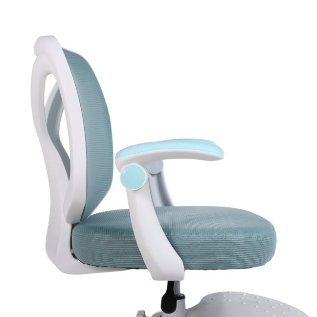 Dětská otočná židle Neoseat JUNI 010 s podnoží — látka, modrá