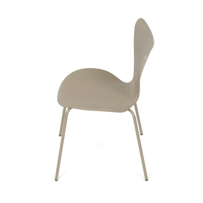 Jídelní židle VERN — kov, plast, cappuccino