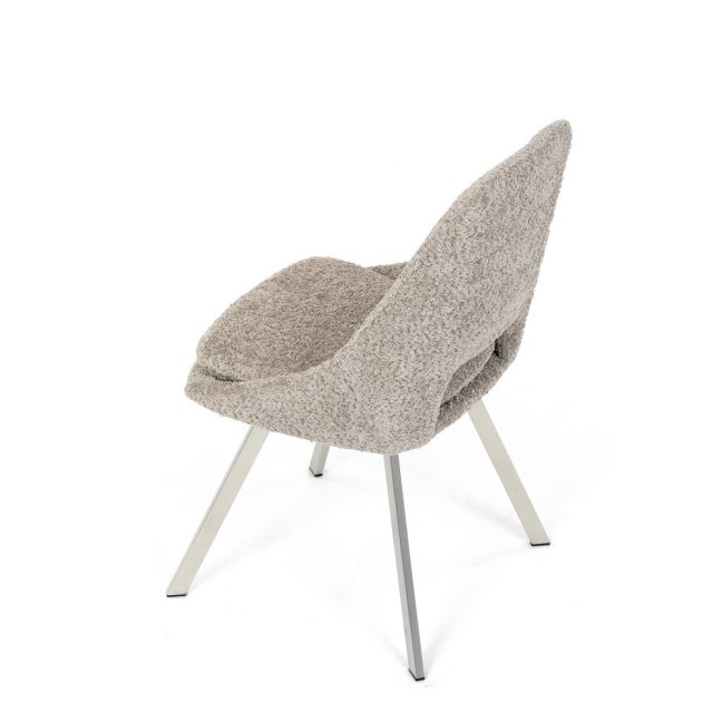 Jídelní židle TALISE — kov, látka, stříbrná / více barev