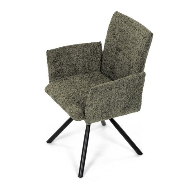 Jídelní otočné křeslo MANKA — kov, látka, více barev - Barevné varianty jídelního křesla MANKA: Šedá