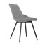 Jídelní židle NAGAO — kov, látka, černá / šedá