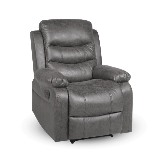 Relaxační polohovací TV křeslo HAVEN — látka, šedá, nosnost 130 kg