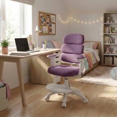 Dětská rostoucí židle Neoseat KIDDY THREE — látka, pratelný potah, fialová