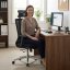 Kancelářská ergonomická židle Neoseat SABRINA — síť / látka, černá, nosnost 150 kg