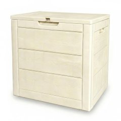 Zahradní úložný box LETA — 56x43x53 cm, plast, béžová