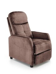 Relaxační polohovací TV křeslo FELIPE 2 — látka, moka