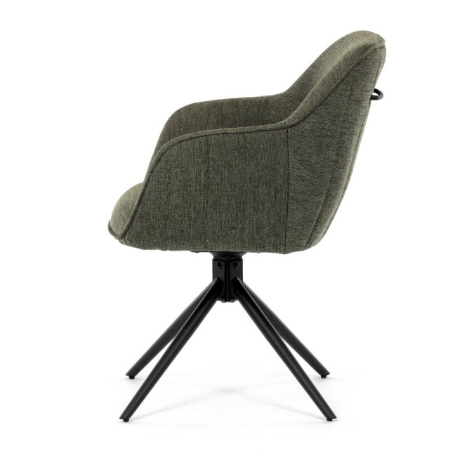 Jídelní otočná židle SCARA — kov, látka, více barev