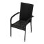 Zahradní křeslo SELEN — kov, umělý ratan, černá