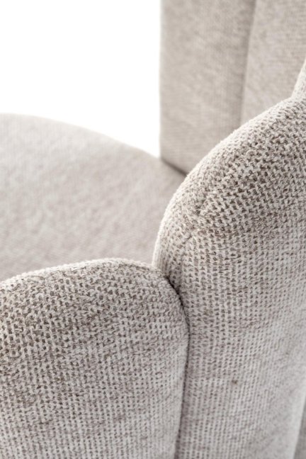 Jídelní židle FINA — kov, látka, béžová