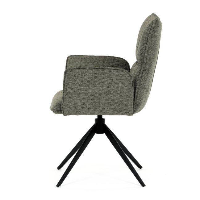 Jídelní otočné křeslo AMALI — kov, látka, více barev