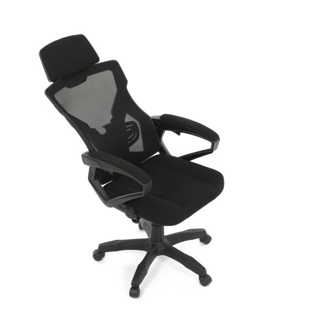 Kancelářská otočná židle SANTOS — látka, černá